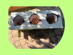 Rectangular Triple Burner Stove